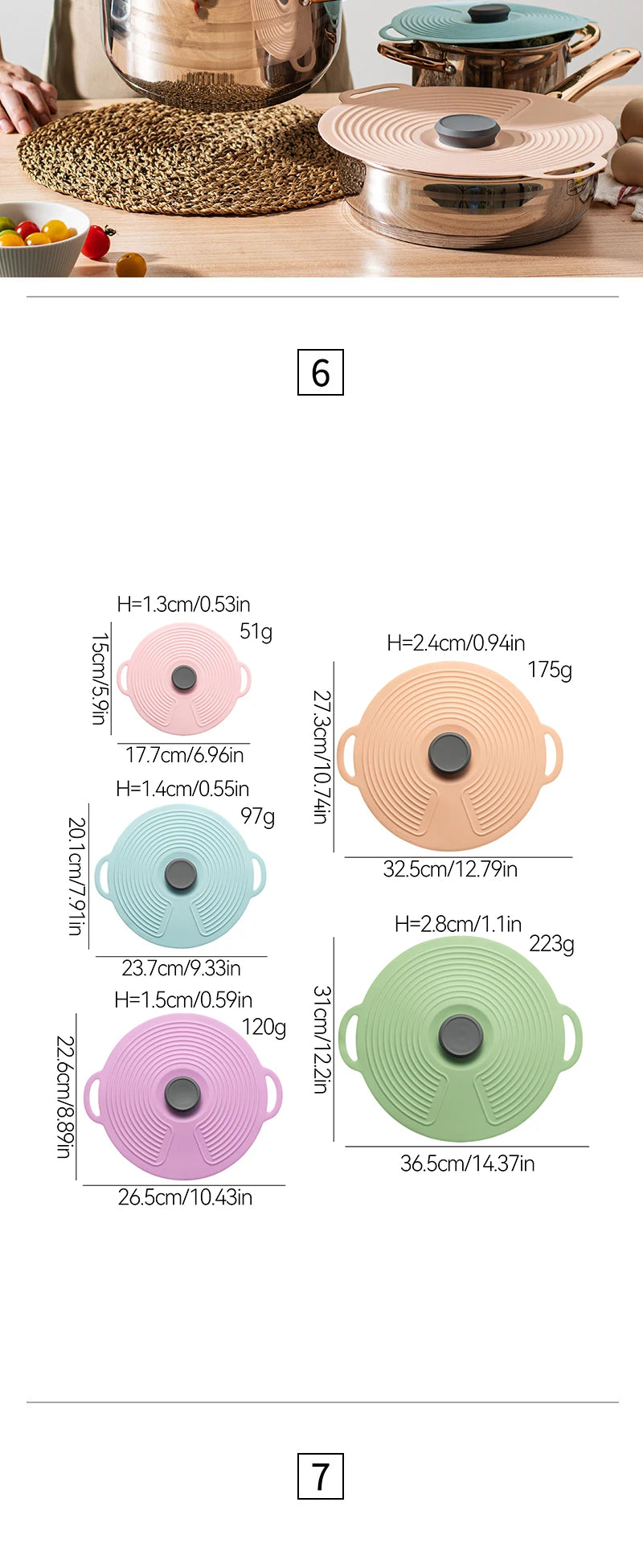Wiederverwendbarer Silikon-Dehldeckel Universal Abdeckung Frische