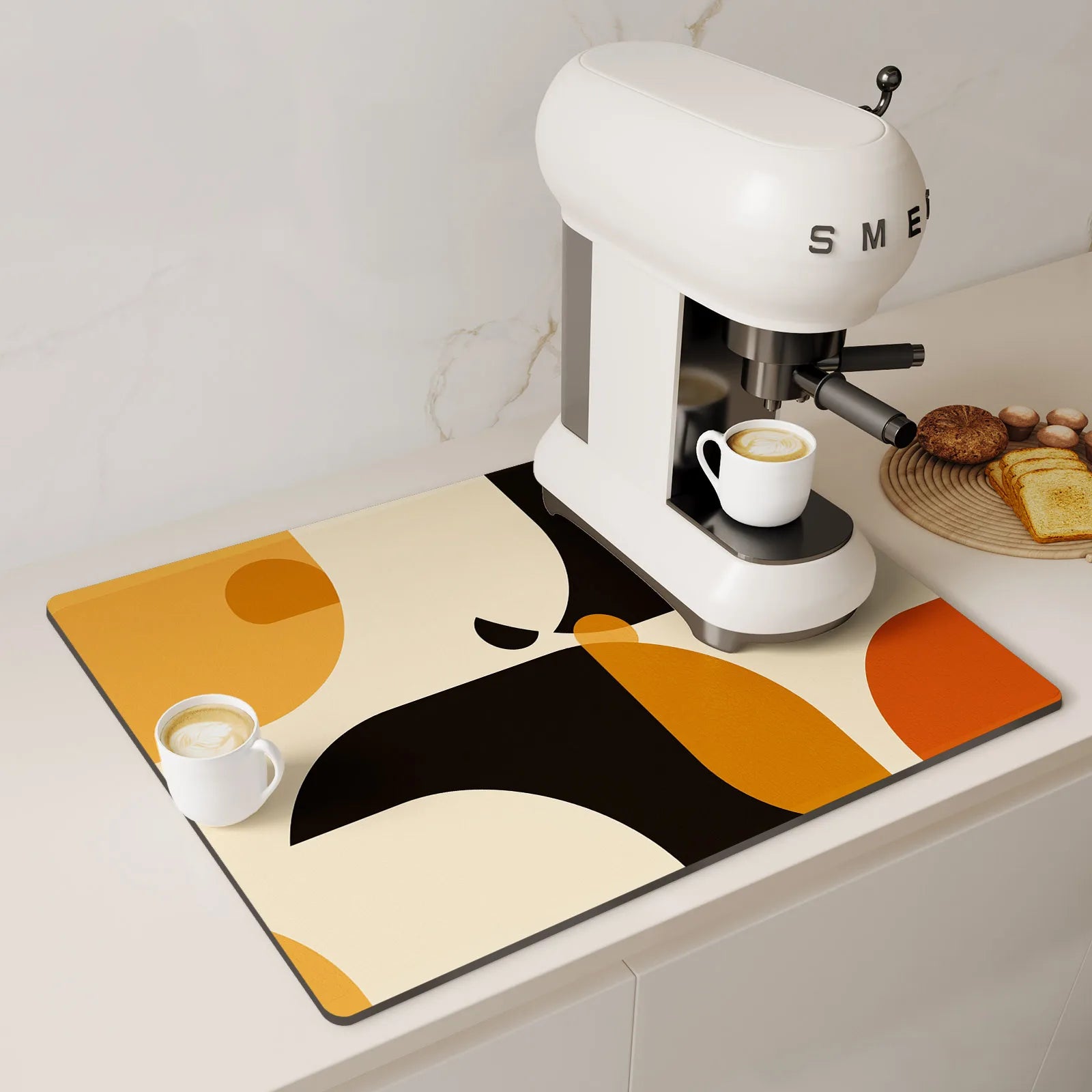 Schnelltrocknende Abtropfmatte aus Kieselalgen Schlamm für die Küche