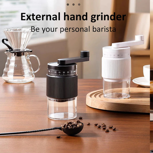 35-Gang manuelle Kaffeemühle mit verstellbarem Mahlwerk für Zuhause