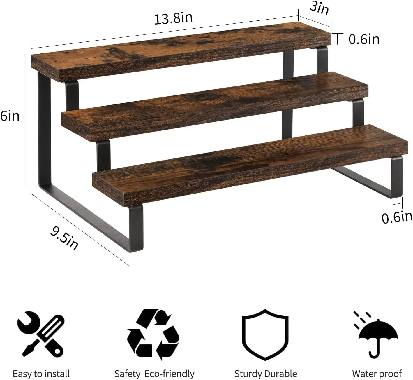 Premium Holz Display Rack für Gewürzlagerung-Yabubest - Home & More