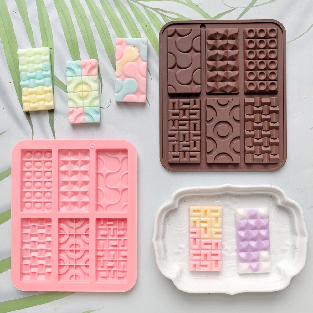 Mini Backform Silikon 6 Kammern für Schokolade Kekse Eiswürfel DIY