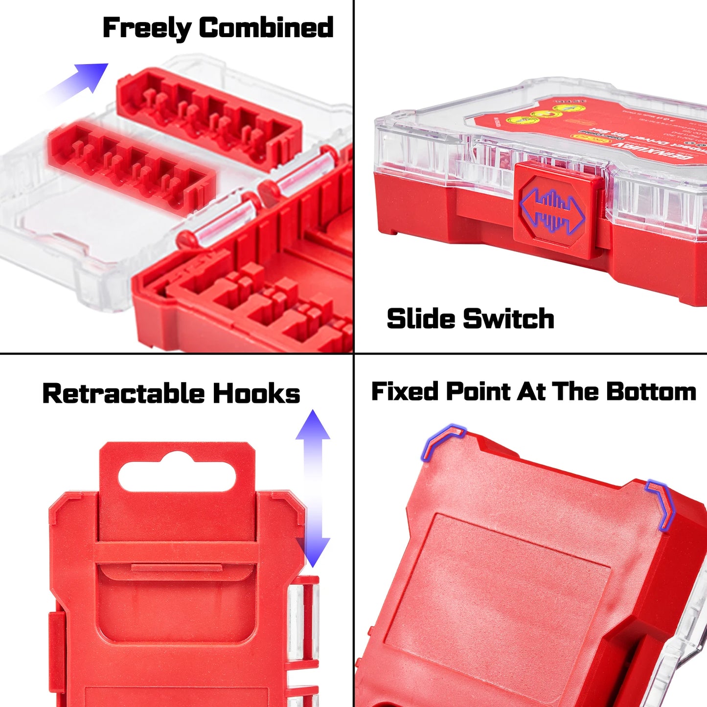 Kraftvolles Schlagschrauber Bit-Set mit hoher Torsion - Organizer-Box
