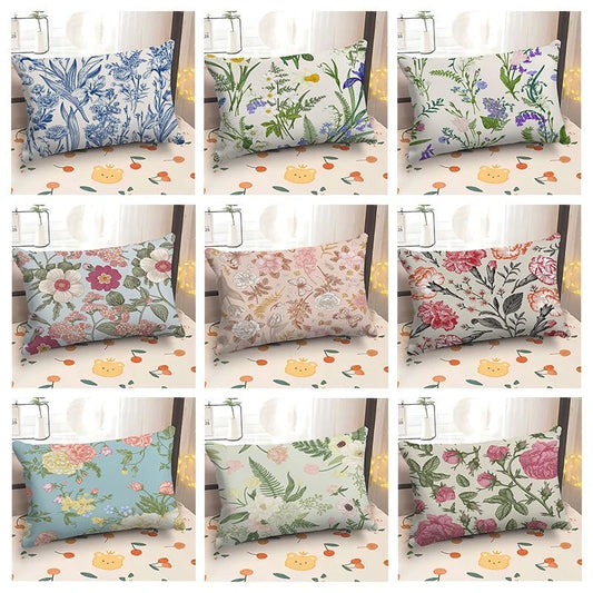 Europäischer Kissenbezug mit Pflanzen und nordischem Design rechteckig