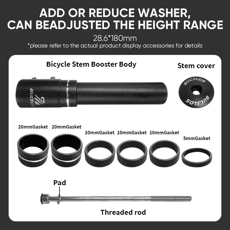 Fahrrad Vorbau Lenkererhöhung Aluminium Adapter 28,6mm für mehr Komfort