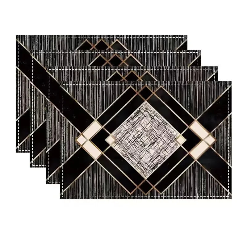 Moderne Geometrische Tischsets Waschbar Wasserdicht für Esstische