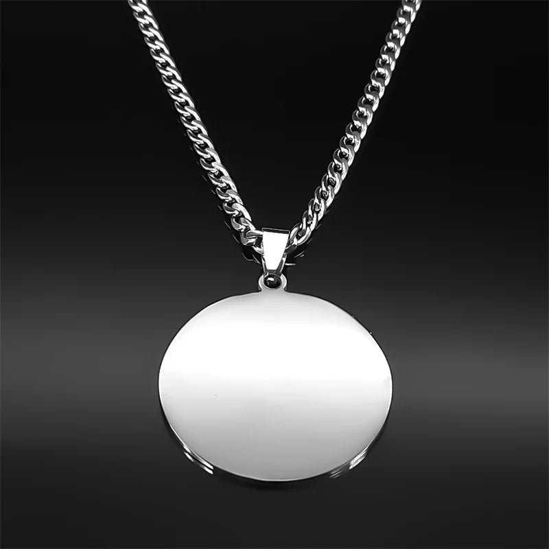 Edelstahl Halskette mit Hekate Rad Anhänger Silber für Damen