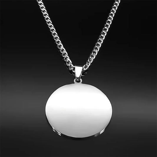 Edelstahl Halskette mit Hekate Rad Anhänger Silber für Damen