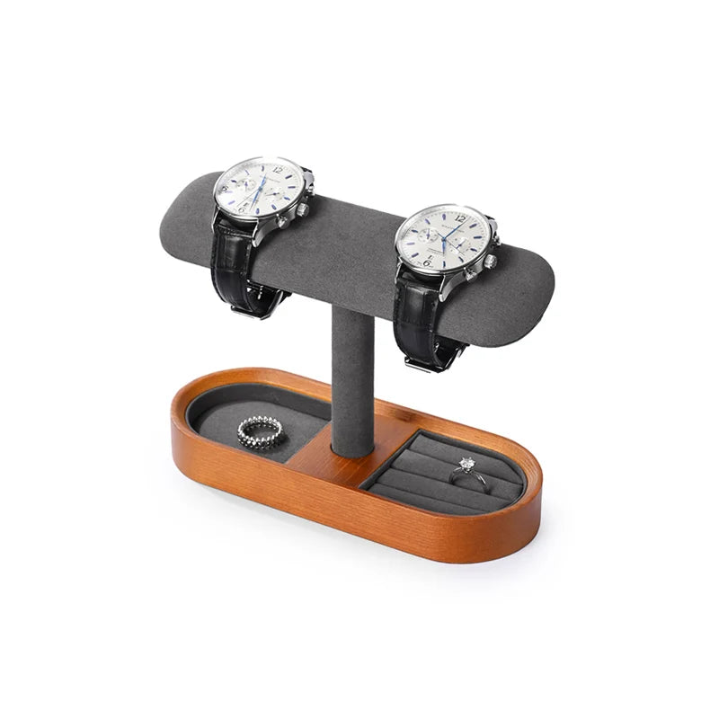 Praktischer Schmuck Organizer aus Holz mit vielseitigen Haltern