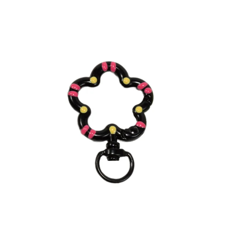 5 Metall-Karabinerverschlüsse mit Blumenmuster für Schmuck und DIY