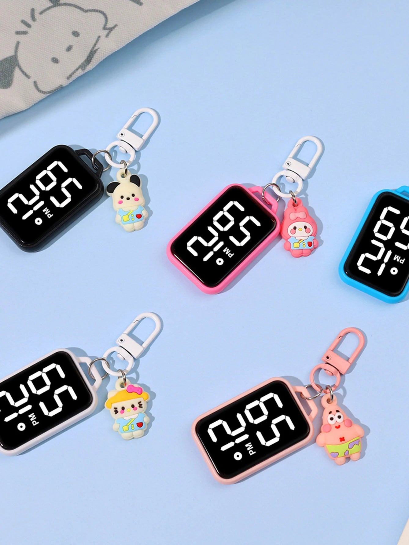 LED Schlüsselbund Taschenuhr Digital Display Rechteckig Unisex-Yabubest - Home & More