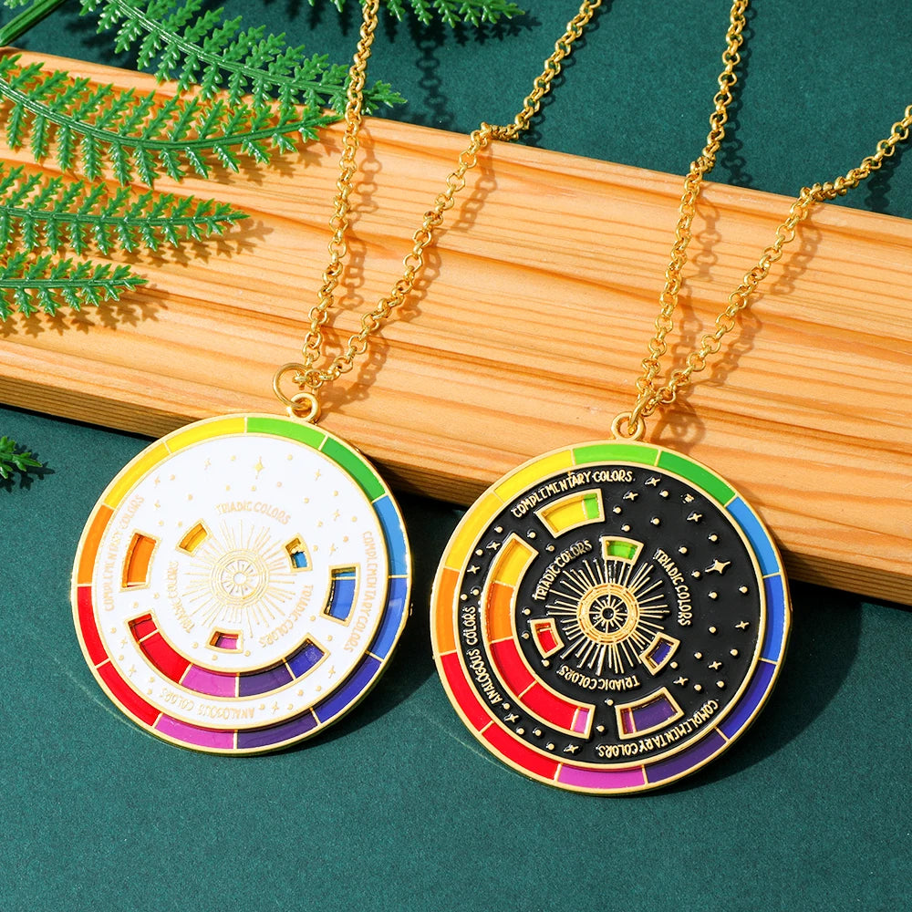 Interaktiver Farbrad Schlüsselanhänger Metall für Maler Geschenkidee