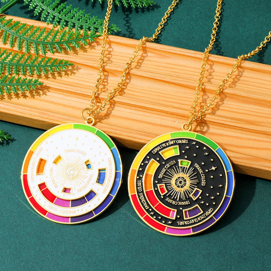 Interaktiver Farbrad Schlüsselanhänger Metall für Maler Geschenkidee