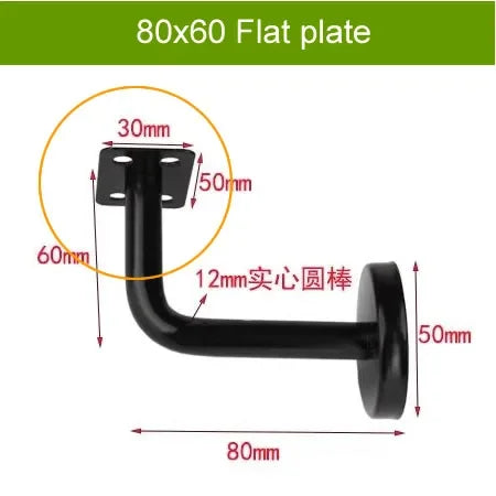 Schwarz weiße Edelstahl Treppen Handlauf Halterung für Wandmontage