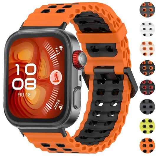 Atmungsaktives Sport-Silikonarmband für Huawei Fit 4 Pro – Komfort - Stil