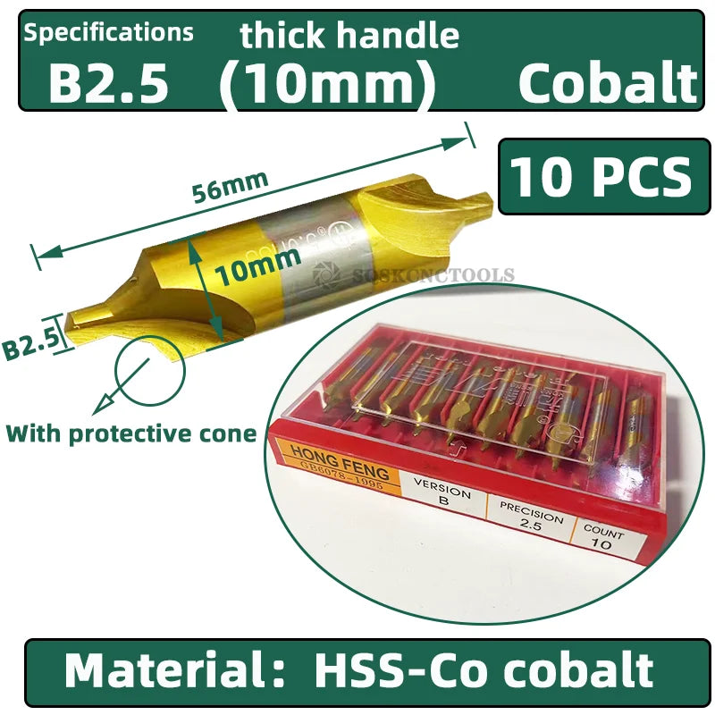 HSS Zentrierbohrer-Set 6-tlg. für präzise Metallbohrungen (1,0-5,0mm)