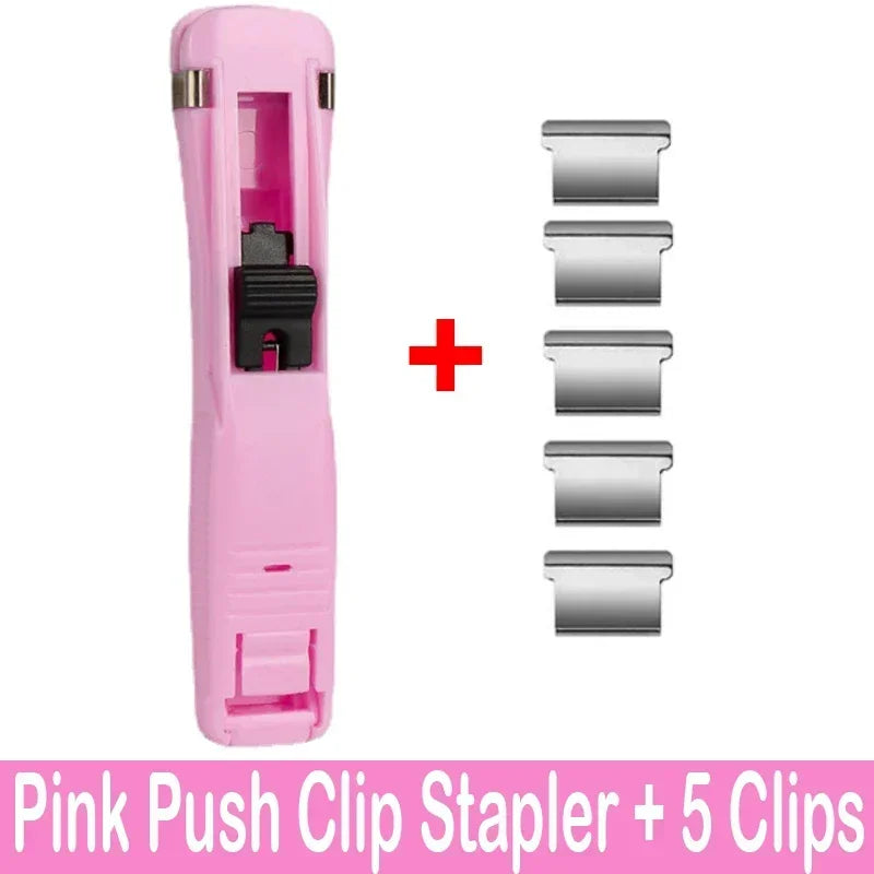 Push-Clip Hefter klammerlos für Dokumente & Notizen - Büro Schule Organizer