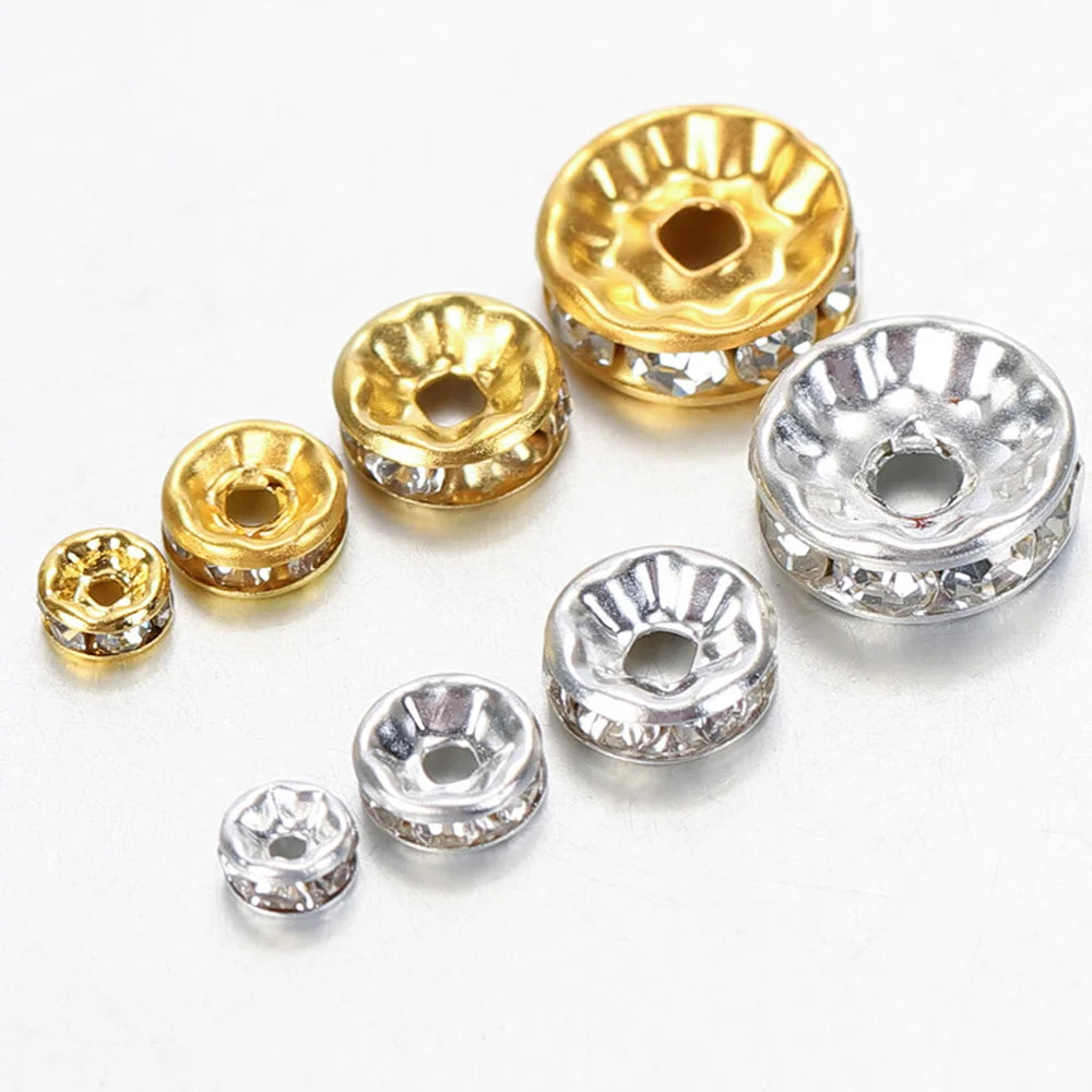 100 Strass-Abstandsperlen für DIY-Schmuck, 4–10 mm-Yabubest - Home & More