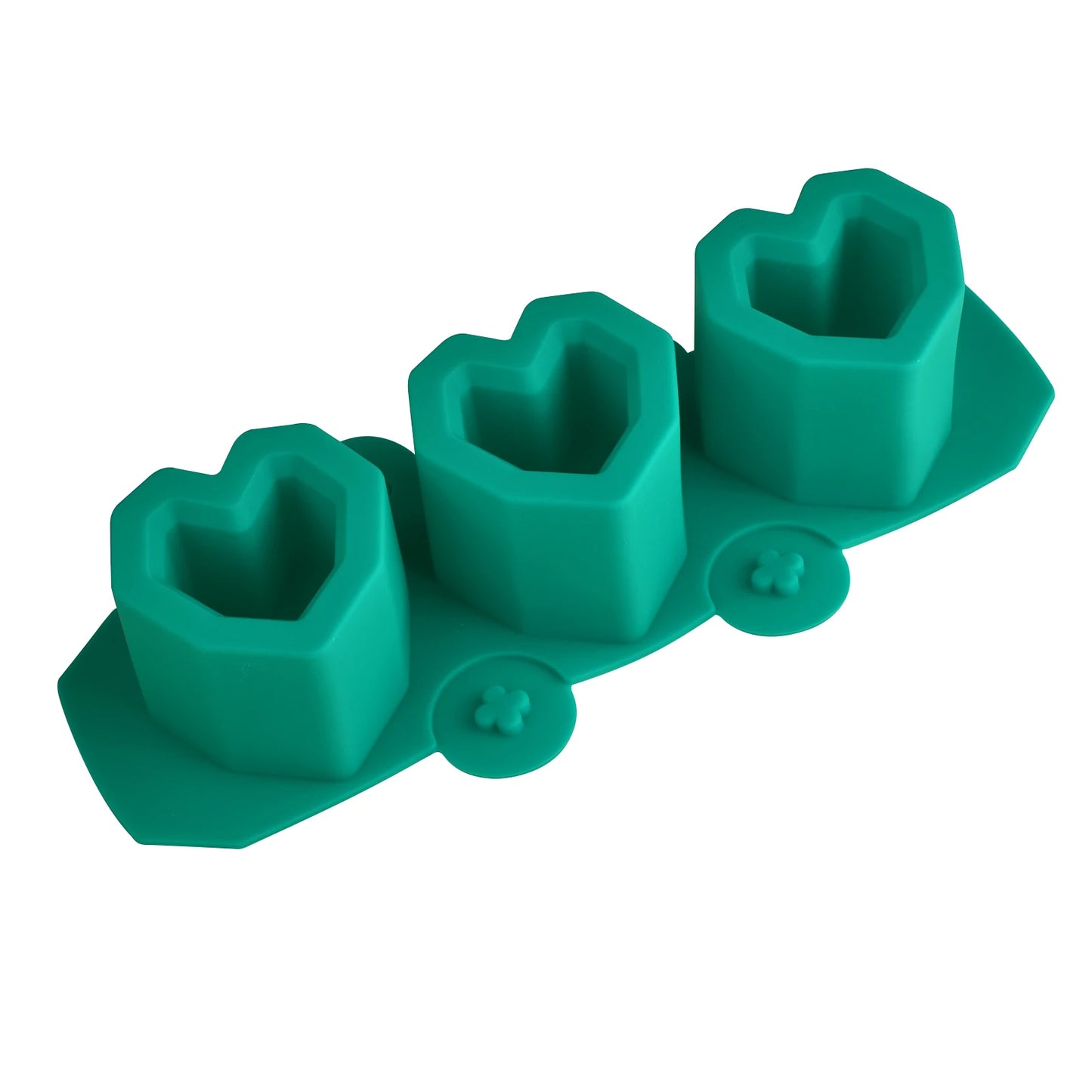 3-Loch Runde Silikonform für Beton Blumentopf DIY Deko Sukkulenten