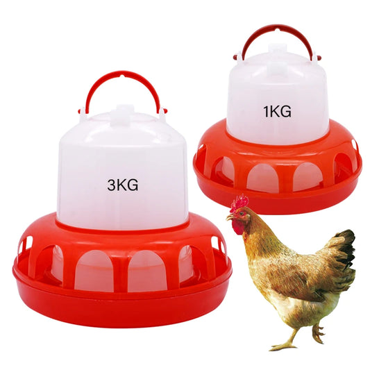 Automatischer Hühnerfutterspender mit 1 kg/3 kg Kapazität für Bauernhof