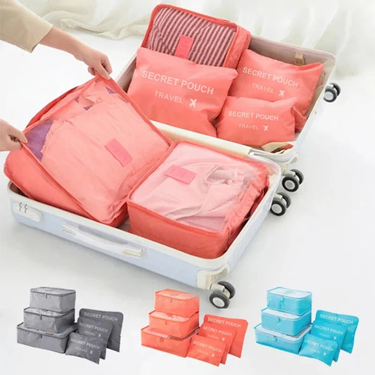 6-teiliges Reise-Organizer Set mit großer Kapazität und robustem Material