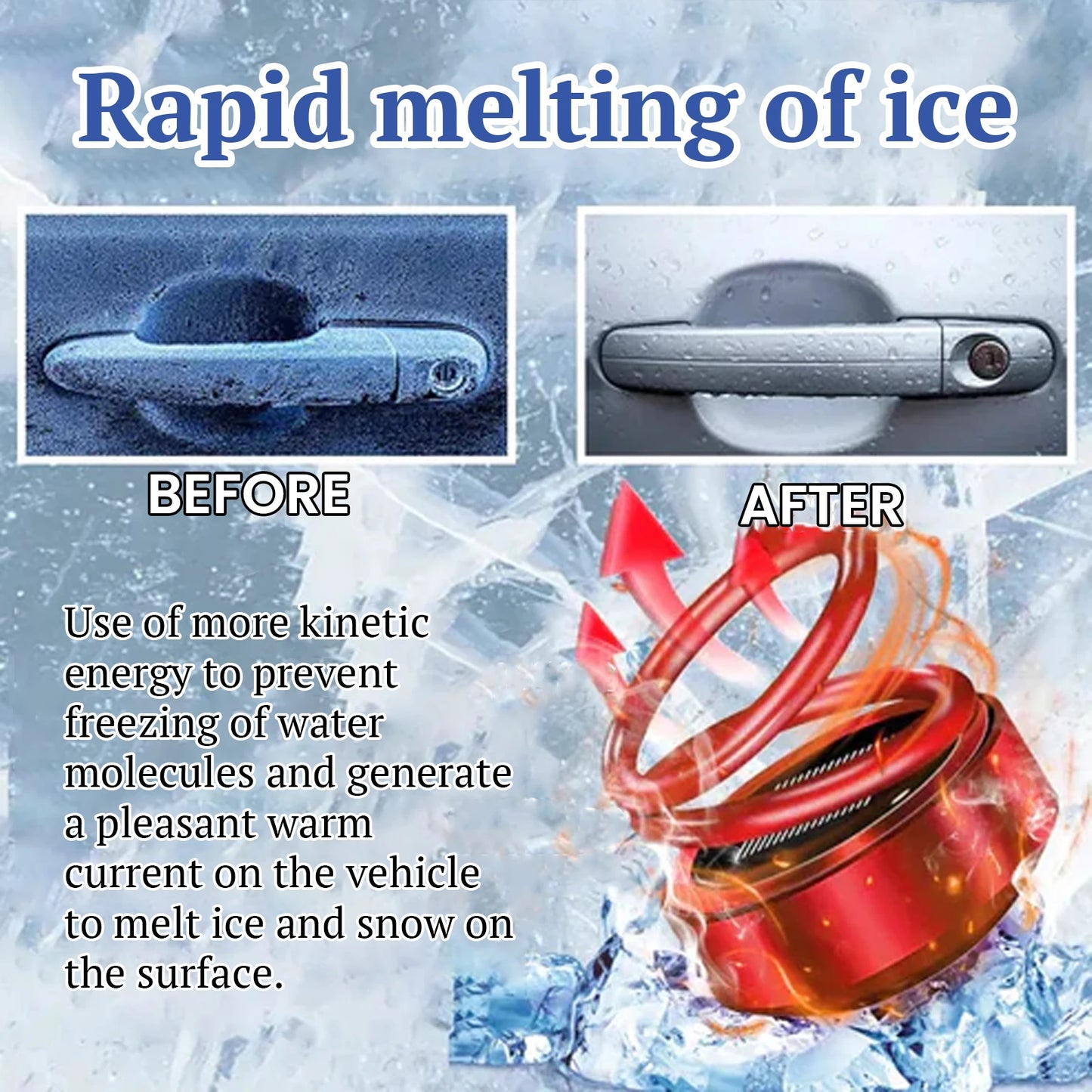 Praktischer tragbarer Auto-Fenster-Entferner mit elektrischer Heizung