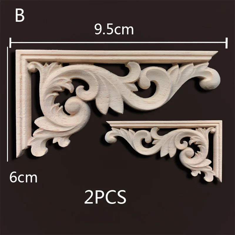 Exklusive Holz Eckverbindung Onlay Applikation für Möbel & Heimdeko
