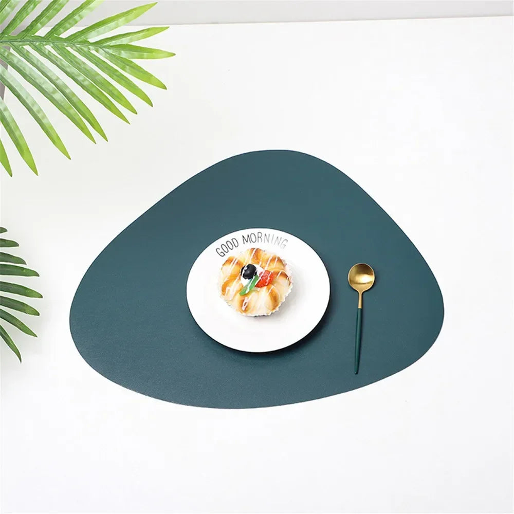 Dreieck Leder Tischset Anti-Rutsch Modern Nordic Design Küche Esstisch