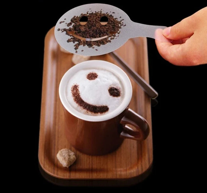 Kaffee Schablonen Set für kreative Latte und Cappuccino Kunst