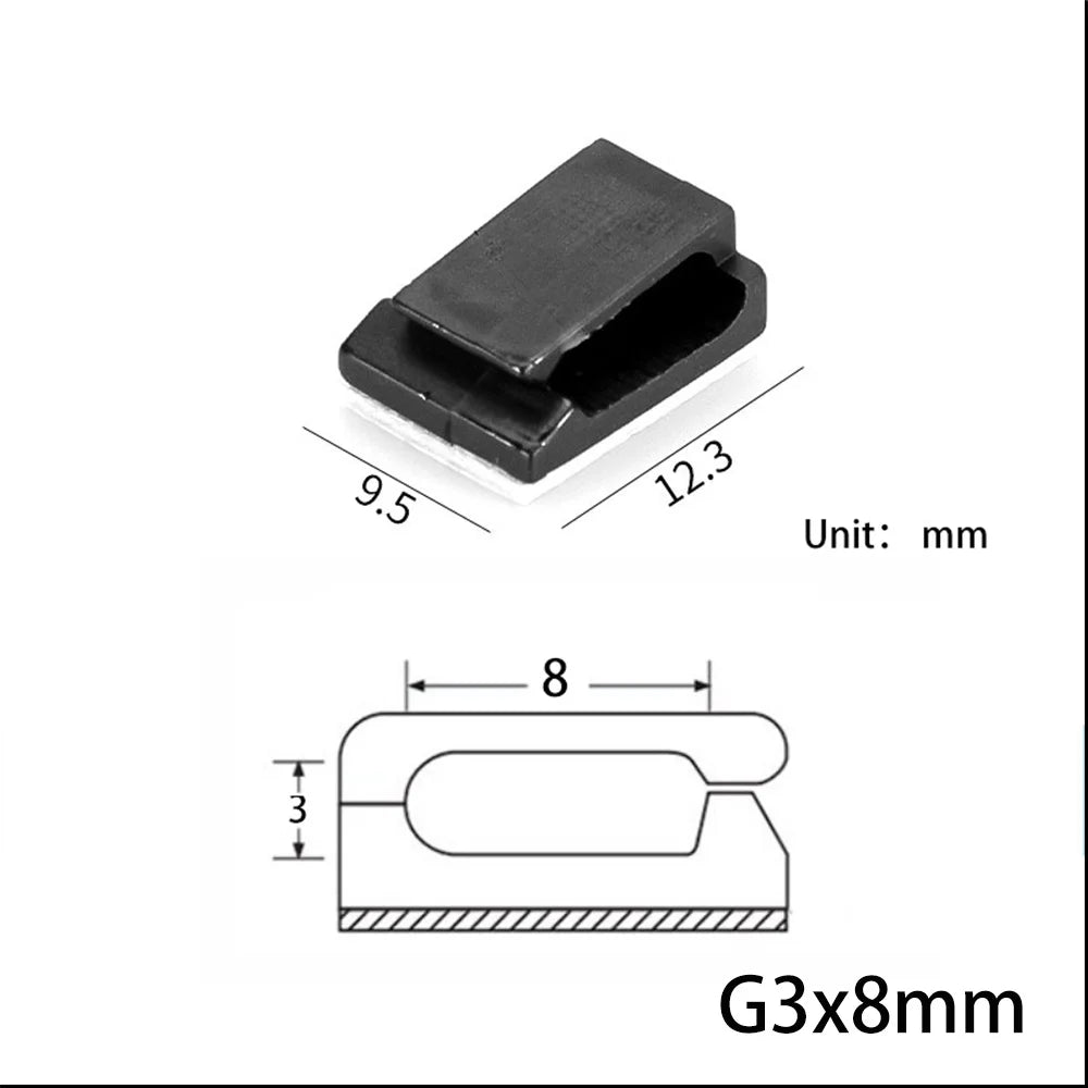 10er Set Kabel Organizer Clips für sauberen Desktop: Maus, Kopfhörer, USB