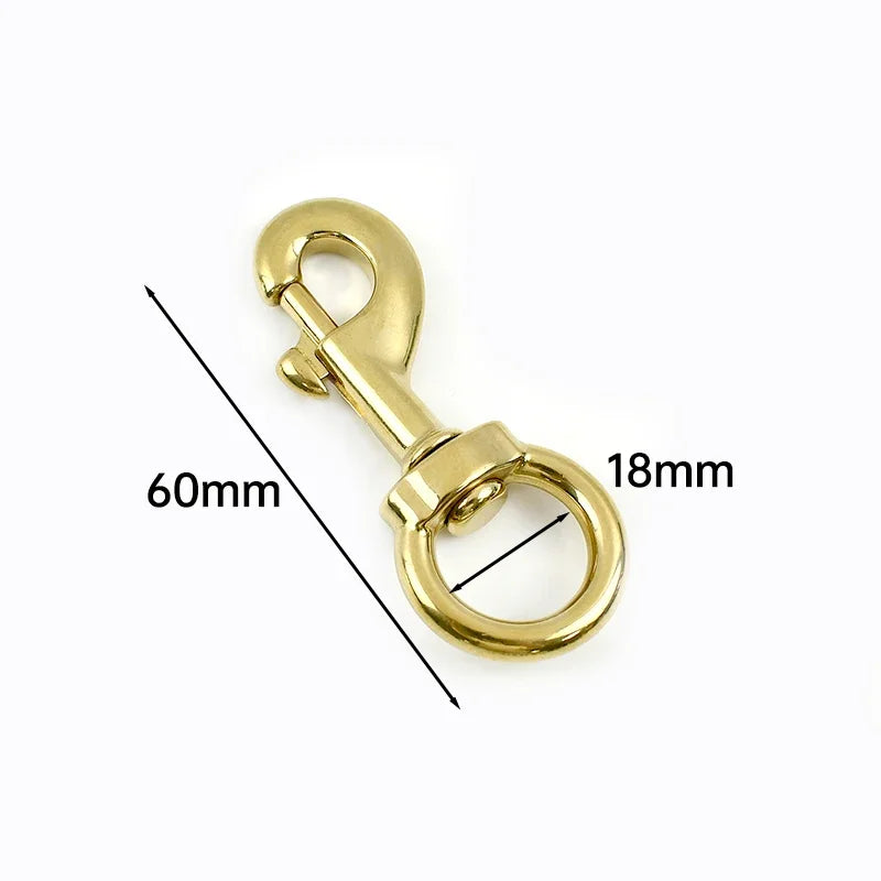 Massiver Messing Karabinerverschluss 10 30 mm drehbar für Taschen Gürtel