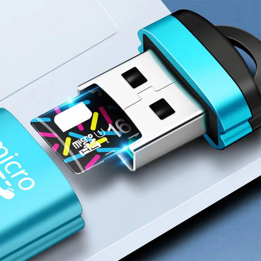 Kompakter USB 2.0 Micro SD Kartenleser für einfachen Datentransfer