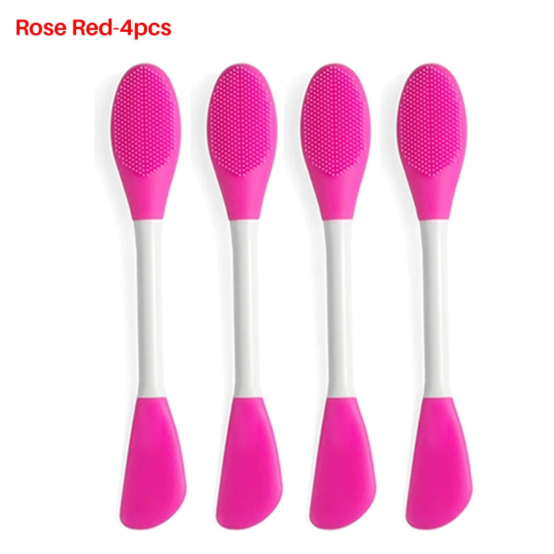 Gesicht Pinsel Set Silikon Applikator Lotion Spachtel Peeling Brush