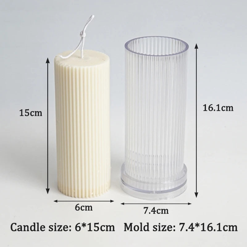 Geometrisch gestreifte Kerzenform aus Acryl Kunststoff DIY Zubehör