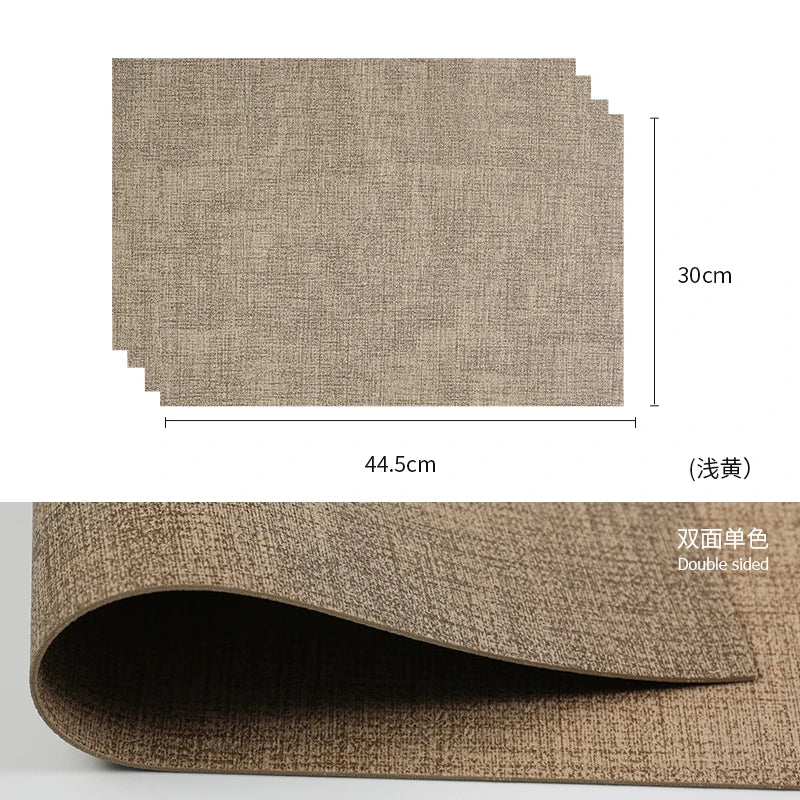 Wasserdichte PVC Kunstleder Tischsets 4er Set für Ihre Küche