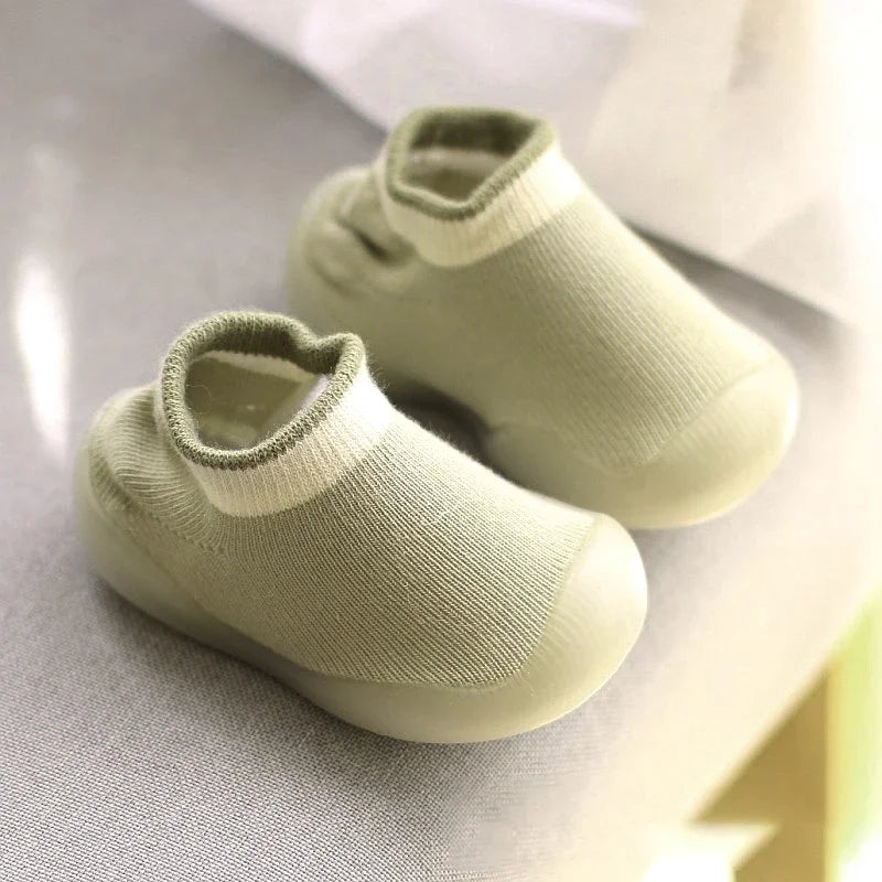 Baby Socken Schuhe mit Weicher Gummisohle für Erste Schritte Unisex