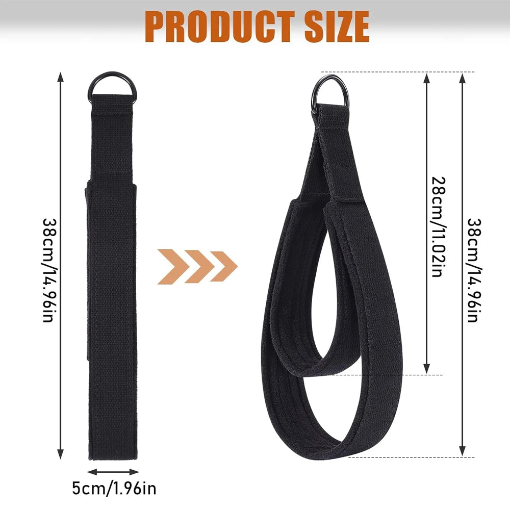 2er Set weich gepolsterte Pilates Gurte mit D-Ring für Reformer und Yoga