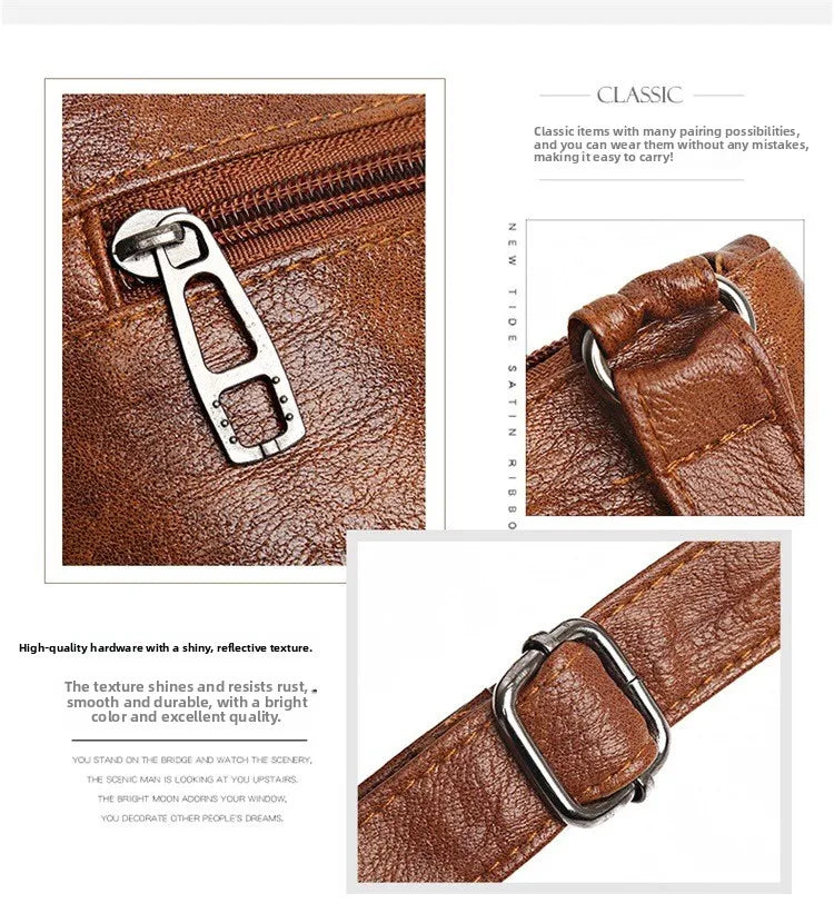 Modische Umhängetasche aus weichem Leder für Damen Handytasche