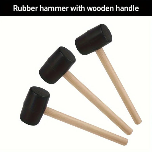 Umweltfreundlicher Gummihammer mit Holzgriff – robust - präzise für Camping - Handwerk