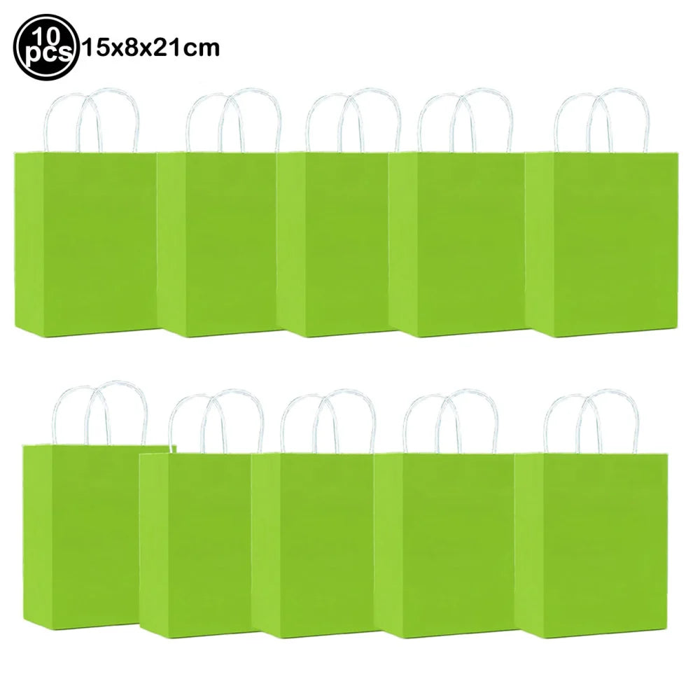 Vielseitige Geschenktüten aus Kraftpapier mit Griffen für Feiern