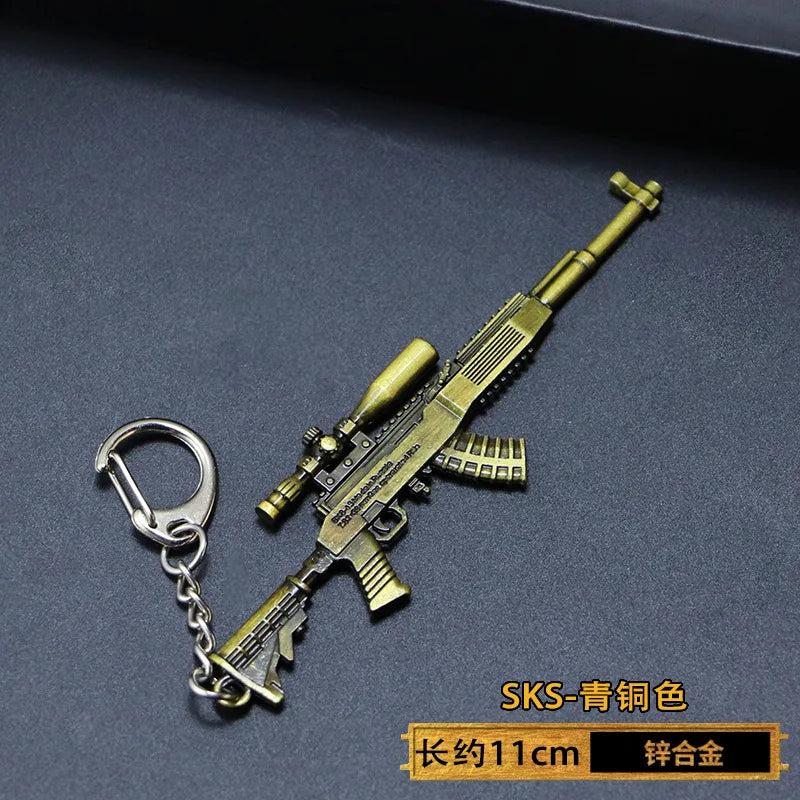 Spielzeugpistole Schlüsselanhänger aus Metall als Geschenk für Männer Jungen