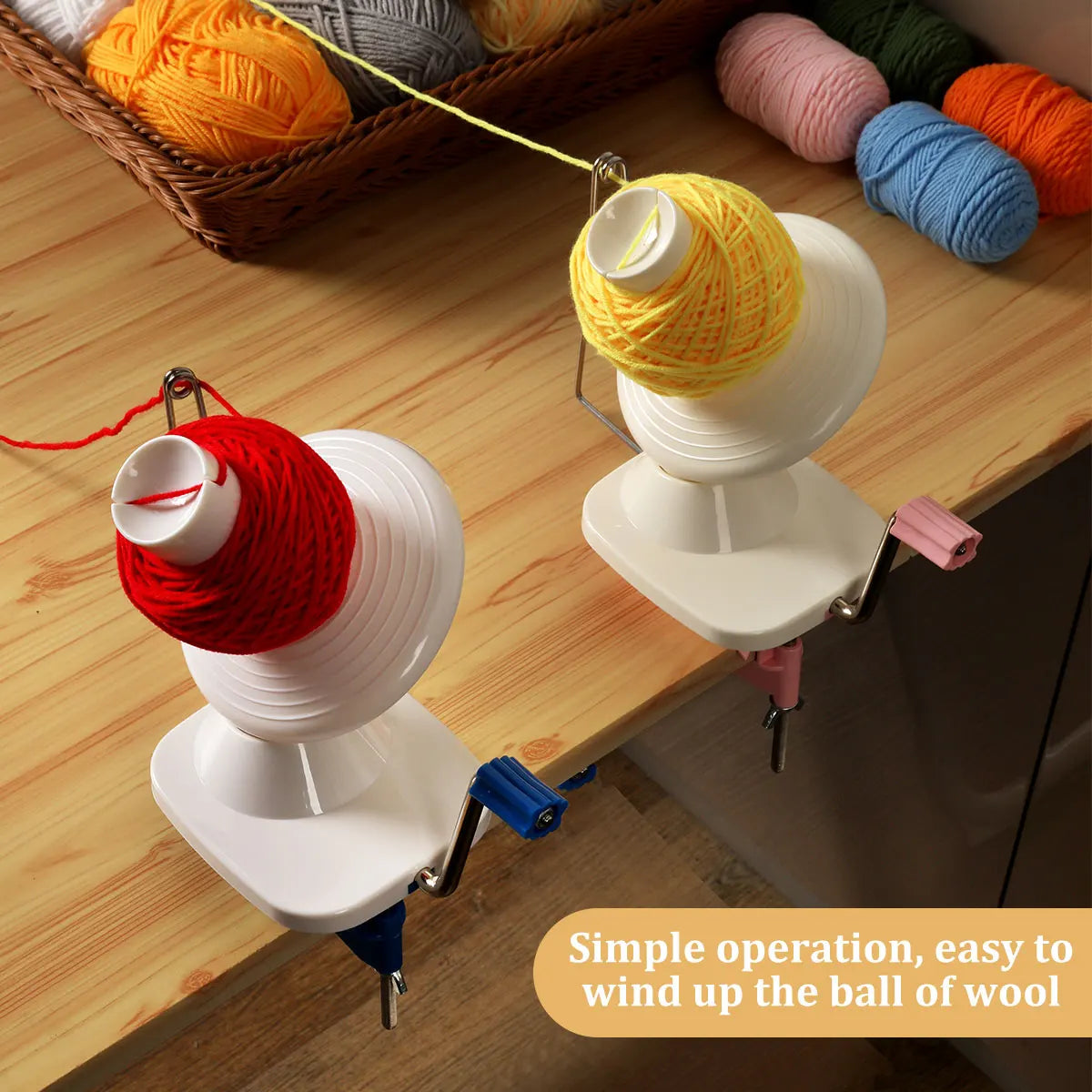 Handbetriebener Garnwickler aus Kunststoff für DIY Stricken und Nähen