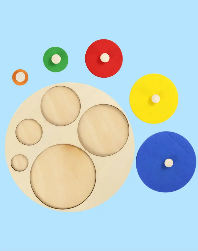 Montessori Holzpuzzle Formen Lernspielzeug für Kleinkinder