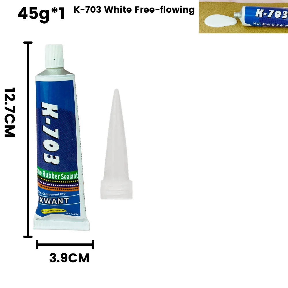 Silikon Dichtungskleber 45g in Schwarz Weiß Transparent für Elektronik