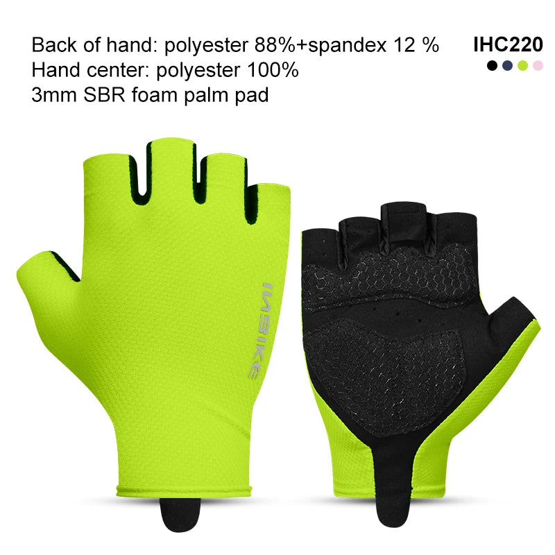 Halbfinger Radhandschuhe mit Stoßdämpfung atmungsaktiv Unisex Sommer