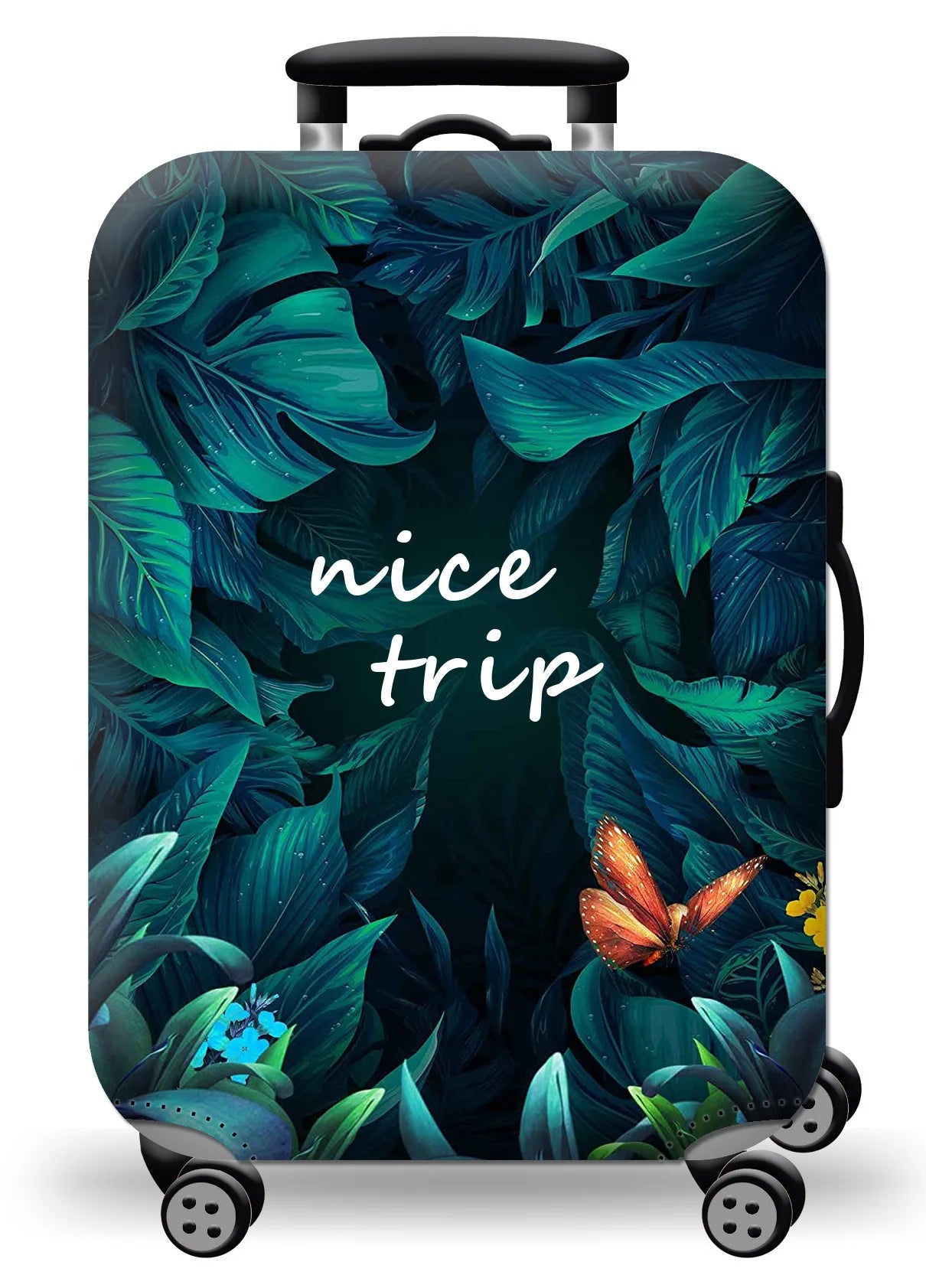 Elastische Koffer Schutzhülle Weltkarten Motiv für Reisegepäck