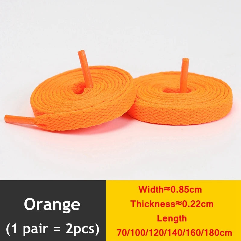 1 Paar flache verdickte Schnürsenkel für High-Top-Sneaker in 25 Farben