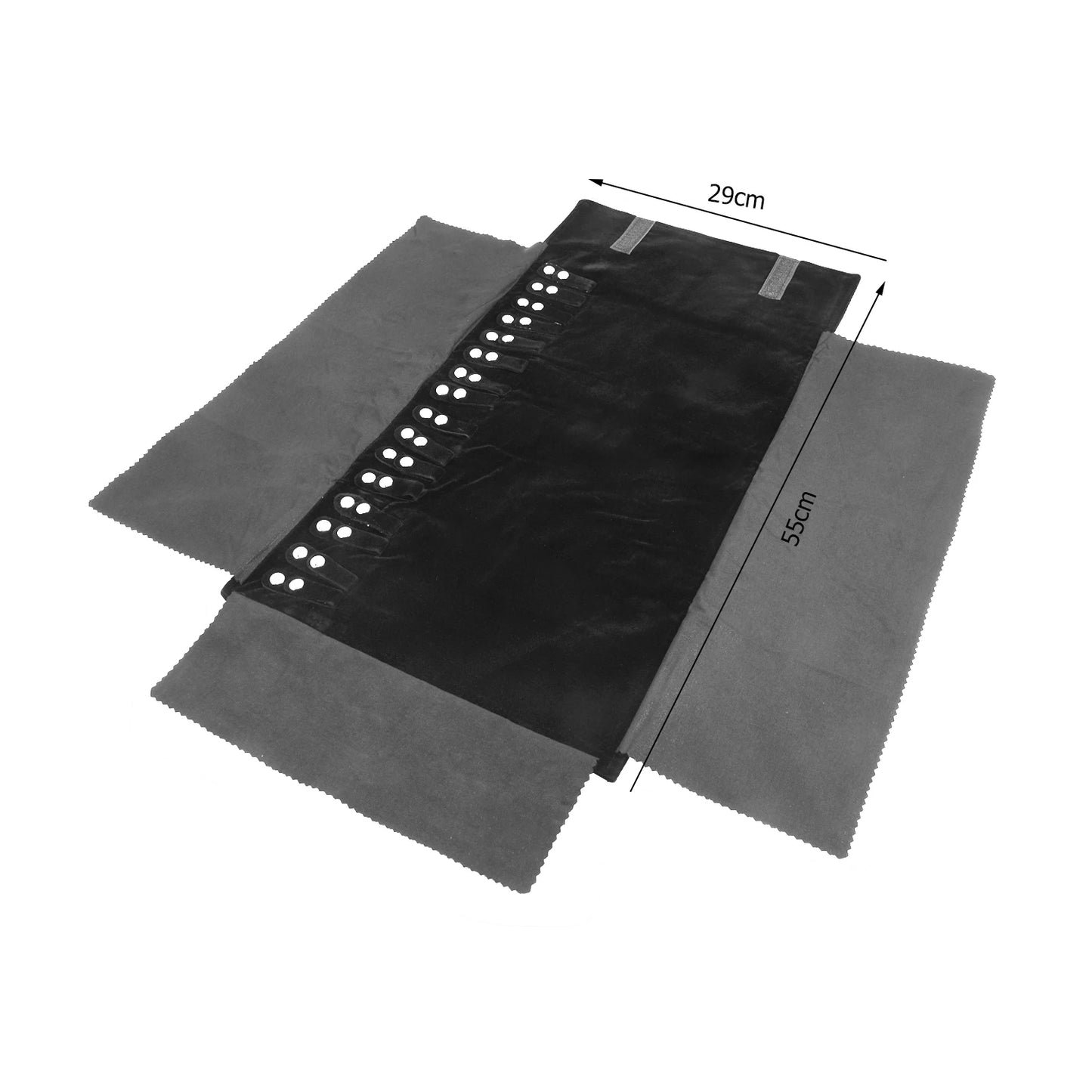 Eleganter Reise Schmuck Organizer aus Samt – Aufrollbar & Faltbar