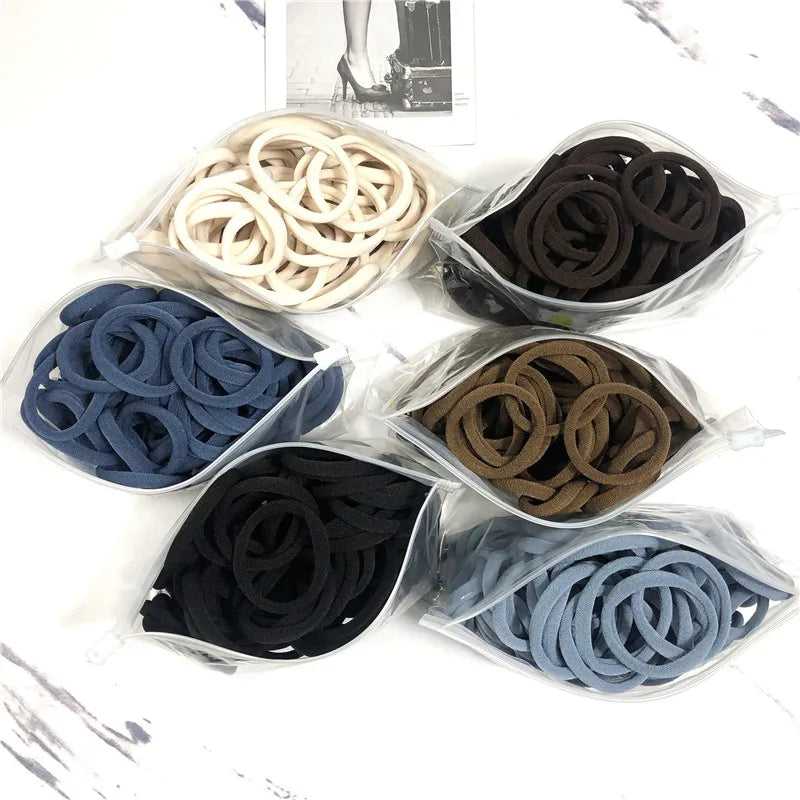 20/50 Teile/satz Haarbänder für Frauen Mädchen Grundlegende Haar Gummi Krawatten Seile 4 cm Einfache Elastische Stirnband Haar Zubehör pferdeschwanz Halter - Yabubest - Home & More