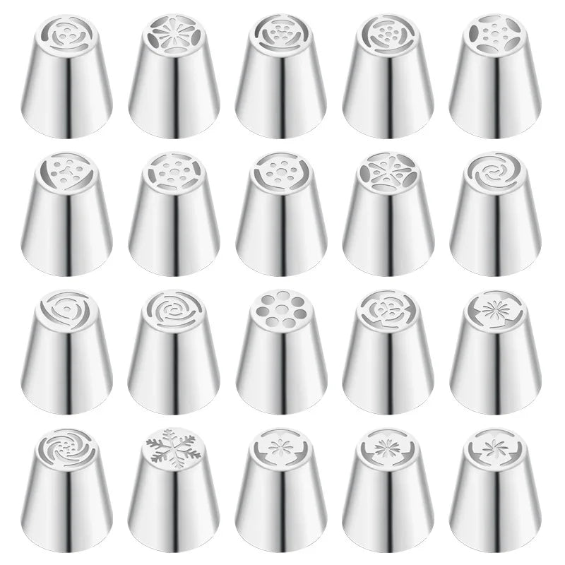 Premium Edelstahl Spritztüllen Set – 30+ Backdüsen für kreative Gebäck-Deko