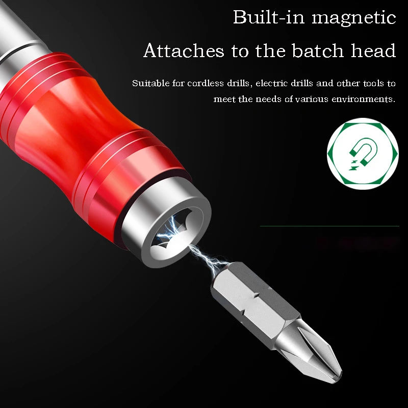 360° Schwenkbarer magnetischer Bohrwinkeladapter mit Sechskantschaft